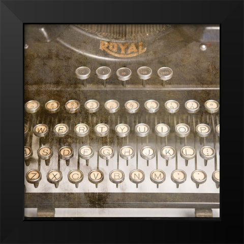 Typewriter 02 Royal keys 2 Black Modern Wood Framed Art Print by LightBoxJournal