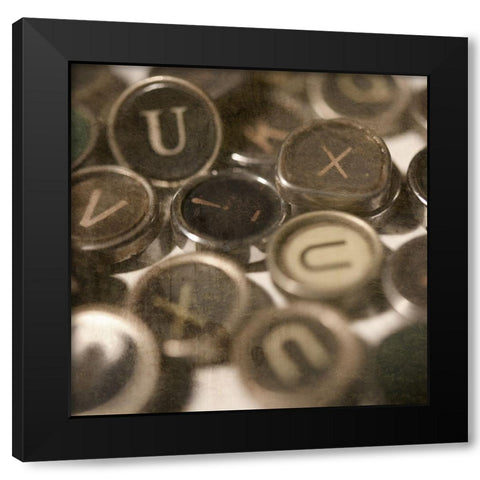 Typewriter 02 Royal keys 3 Black Modern Wood Framed Art Print by LightBoxJournal