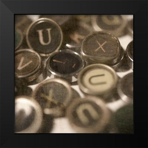 Typewriter 02 Royal keys 3 Black Modern Wood Framed Art Print by LightBoxJournal