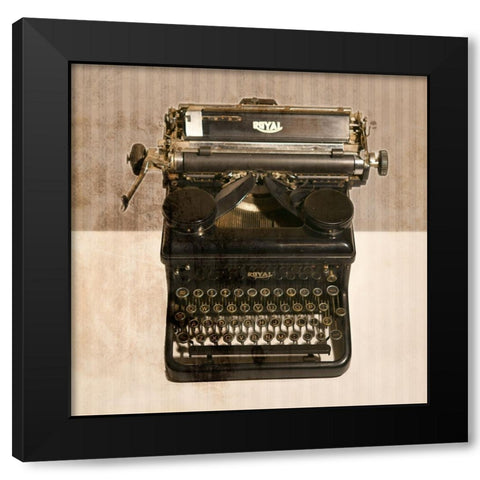 Typewriter 02 Royal Black Modern Wood Framed Art Print by LightBoxJournal