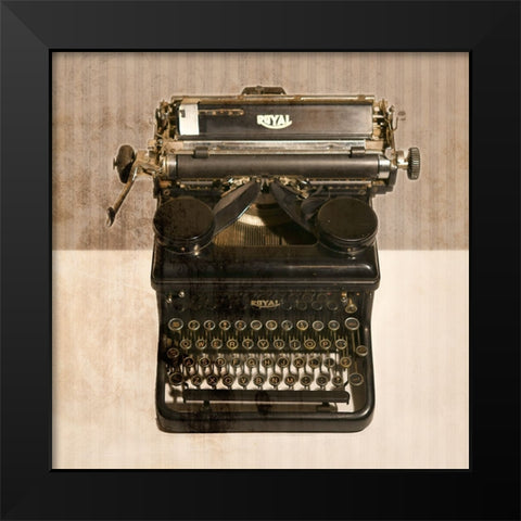 Typewriter 02 Royal Black Modern Wood Framed Art Print by LightBoxJournal