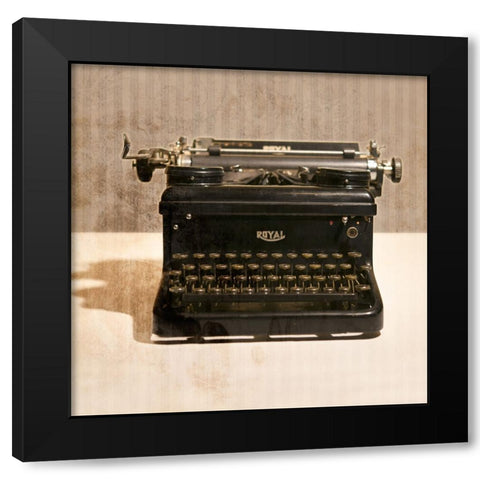 Typewriter 03 Royal Black Modern Wood Framed Art Print by LightBoxJournal
