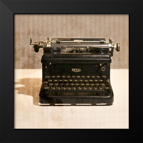 Typewriter 03 Royal Black Modern Wood Framed Art Print by LightBoxJournal