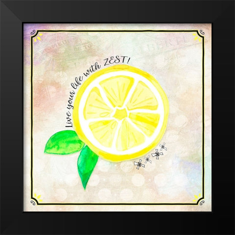 Country Lemon 02 Black Modern Wood Framed Art Print by LightBoxJournal