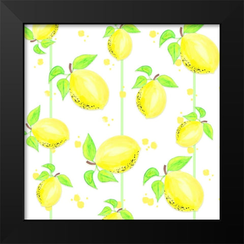 Easy Peasy Lemon 2 Black Modern Wood Framed Art Print by LightBoxJournal