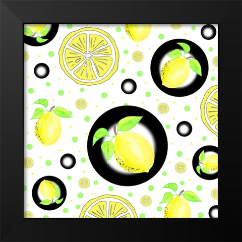 Easy Peasy Lemon 3 Black Modern Wood Framed Art Print by LightBoxJournal