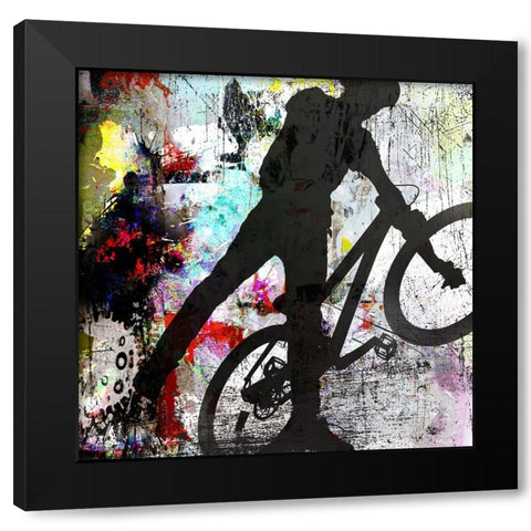 Extreme BMX 3 Black Modern Wood Framed Art Print with Double Matting by LightBoxJournal