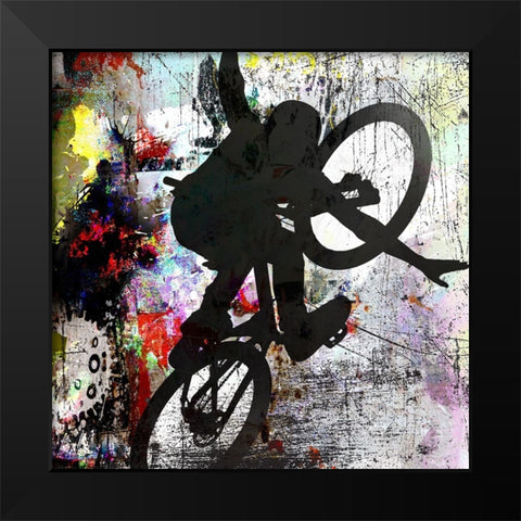 Extreme BMX 4 Black Modern Wood Framed Art Print by LightBoxJournal