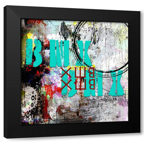 Extreme BMX TYPE Black Modern Wood Framed Art Print by LightBoxJournal