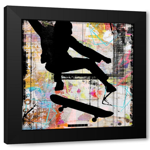 Extreme Skate Boarder 1 Black Modern Wood Framed Art Print with Double Matting by LightBoxJournal