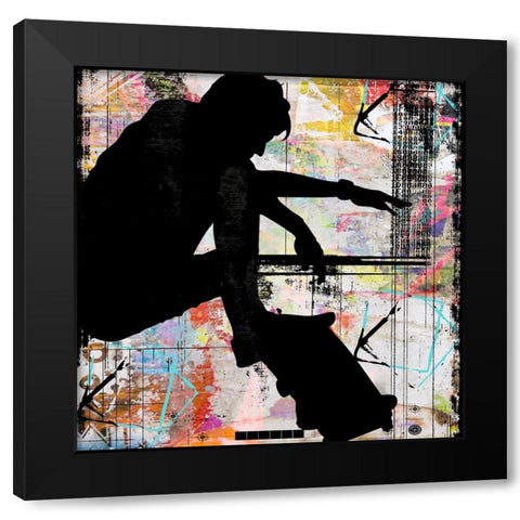 Extreme Skate Boarder 4 Black Modern Wood Framed Art Print with Double Matting by LightBoxJournal