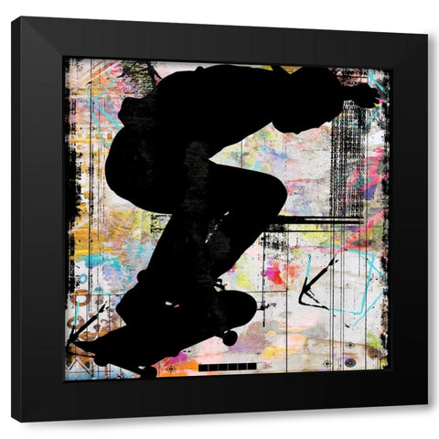 Extreme Skate Boarder 5 Black Modern Wood Framed Art Print with Double Matting by LightBoxJournal