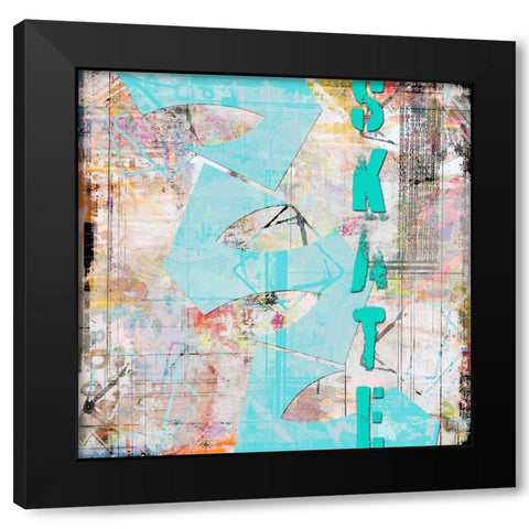 Extreme Skate Boarder TYPE Black Modern Wood Framed Art Print with Double Matting by LightBoxJournal