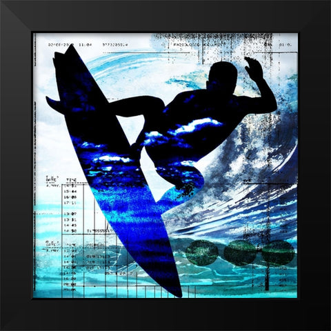 Extreme Surfer 1 Black Modern Wood Framed Art Print by LightBoxJournal