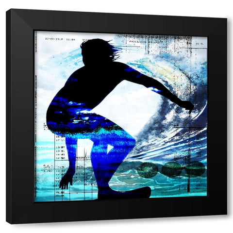 Extreme Surfer 3 Black Modern Wood Framed Art Print by LightBoxJournal