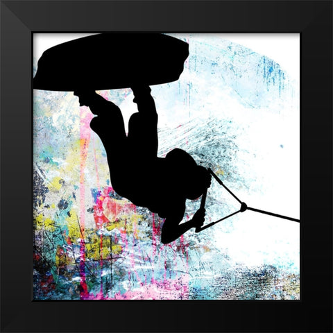 Extreme Wakeboard 1 Black Modern Wood Framed Art Print by LightBoxJournal