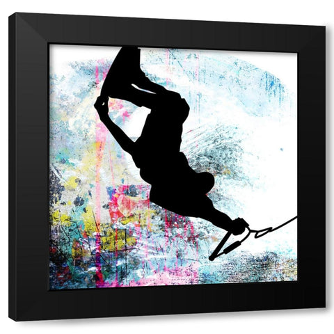 Extreme Wakeboard 3 Black Modern Wood Framed Art Print by LightBoxJournal