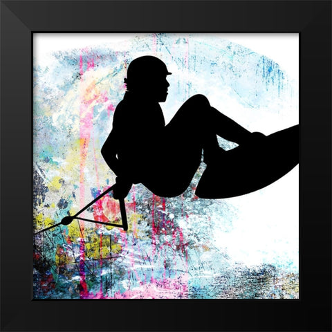Extreme Wakeboard 5 Black Modern Wood Framed Art Print by LightBoxJournal
