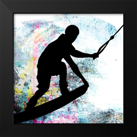 Extreme Wakeboard 6 Black Modern Wood Framed Art Print by LightBoxJournal
