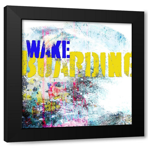 Extreme Wakeboard TYPE Black Modern Wood Framed Art Print with Double Matting by LightBoxJournal