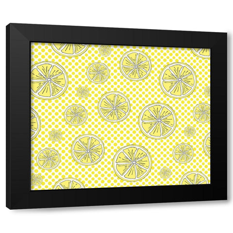 Just Lemons 3 Black Modern Wood Framed Art Print with Double Matting by LightBoxJournal