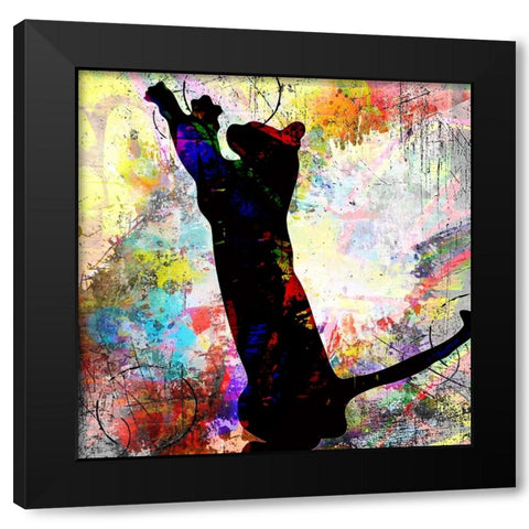 Playful Kitty 2 Black Modern Wood Framed Art Print with Double Matting by LightBoxJournal