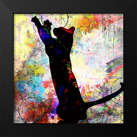 Playful Kitty 2 Black Modern Wood Framed Art Print by LightBoxJournal