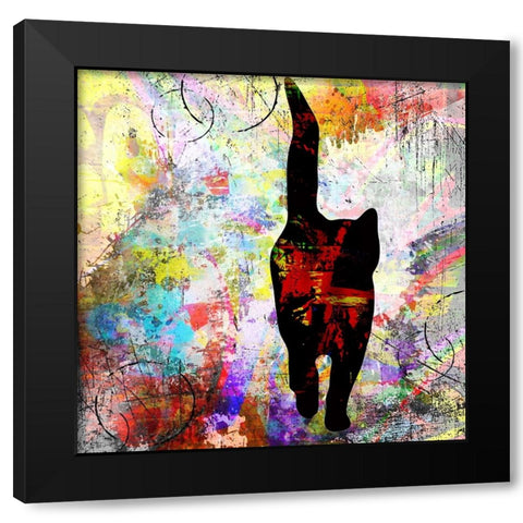Playful Kitty 4 Black Modern Wood Framed Art Print by LightBoxJournal