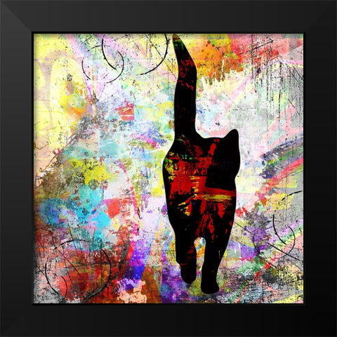 Playful Kitty 4 Black Modern Wood Framed Art Print by LightBoxJournal