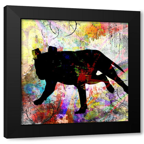 Playful Puppy 2 Black Modern Wood Framed Art Print by LightBoxJournal