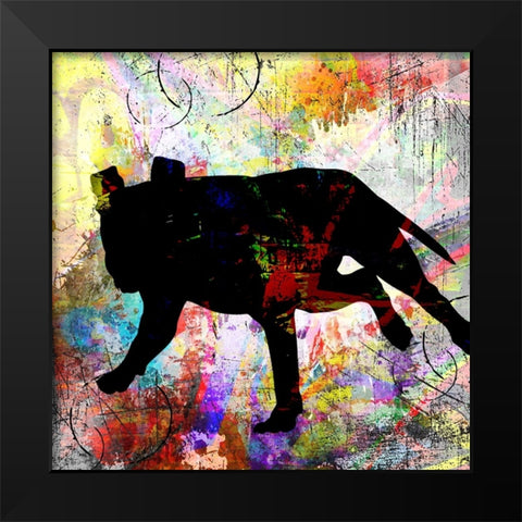 Playful Puppy 2 Black Modern Wood Framed Art Print by LightBoxJournal