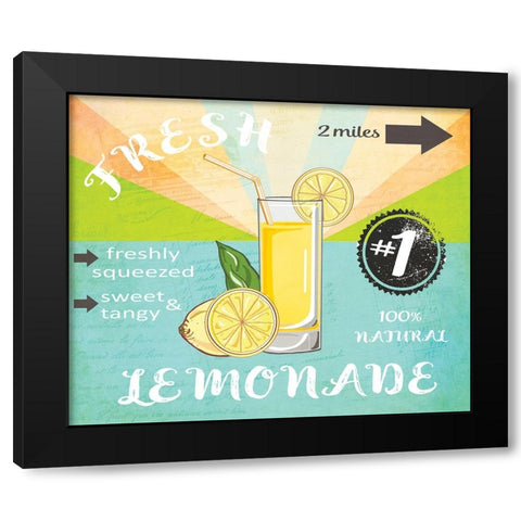 Simply Lemonade 1 Black Modern Wood Framed Art Print by LightBoxJournal