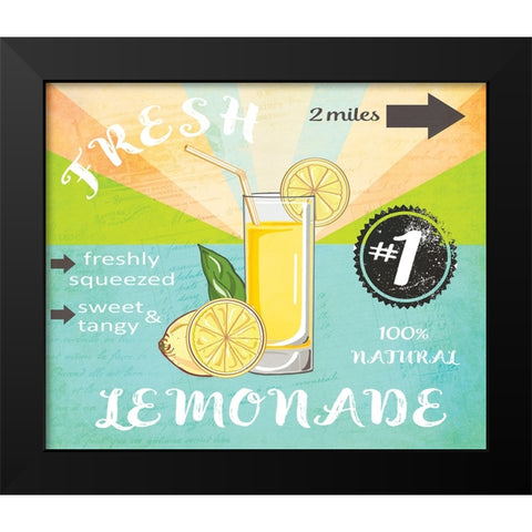 Simply Lemonade 1 Black Modern Wood Framed Art Print by LightBoxJournal