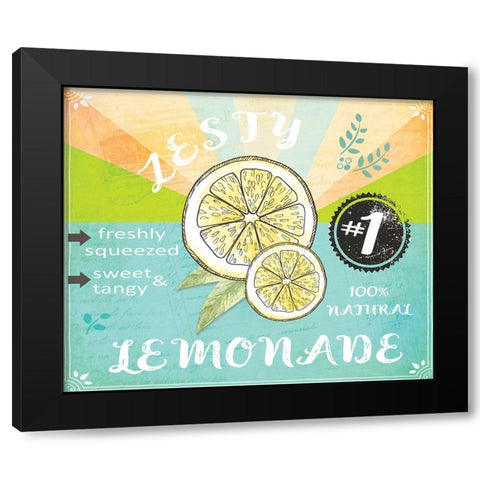 Simply Lemonade 2 Black Modern Wood Framed Art Print by LightBoxJournal