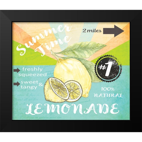 Simply Lemonade 3 Black Modern Wood Framed Art Print by LightBoxJournal