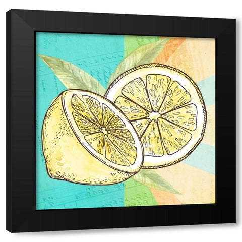 Simply Lemonade 5 Black Modern Wood Framed Art Print with Double Matting by LightBoxJournal