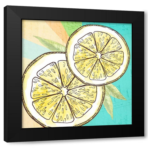 Simply Lemonade 7 Black Modern Wood Framed Art Print by LightBoxJournal
