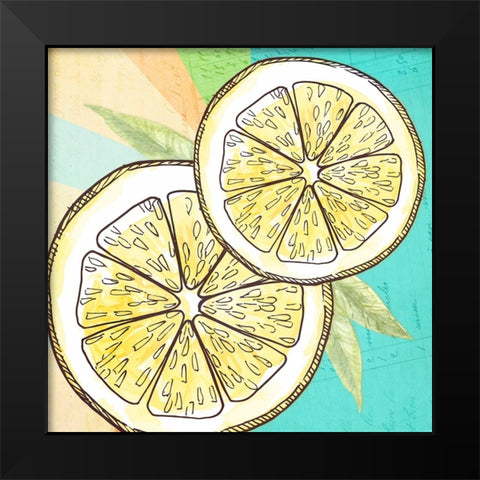 Simply Lemonade 7 Black Modern Wood Framed Art Print by LightBoxJournal