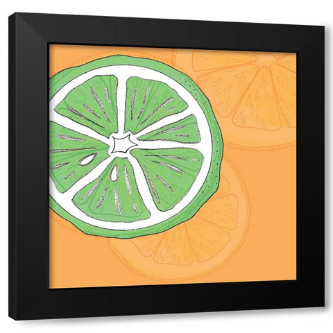 Summer time Citrus fun 2 Black Modern Wood Framed Art Print with Double Matting by LightBoxJournal