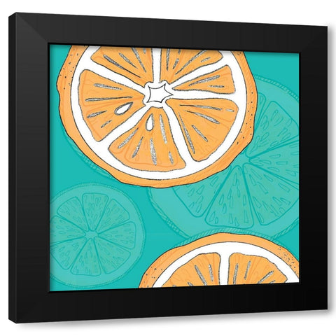 Summer time Citrus fun 3 Black Modern Wood Framed Art Print by LightBoxJournal
