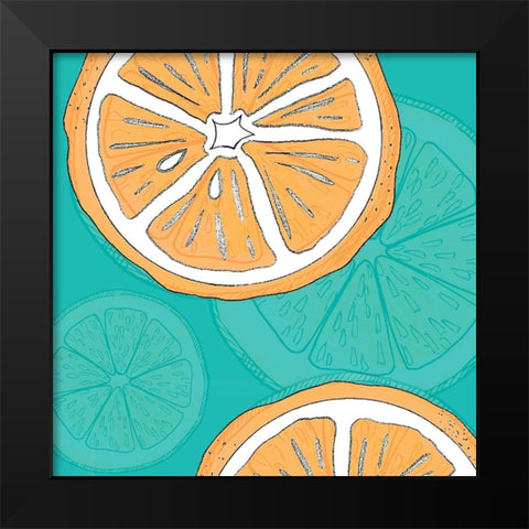 Summer time Citrus fun 3 Black Modern Wood Framed Art Print by LightBoxJournal
