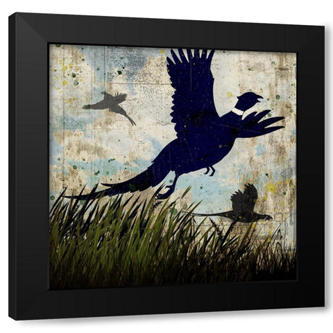 Classic Pointer 04 Pheasant Black Modern Wood Framed Art Print with Double Matting by LightBoxJournal