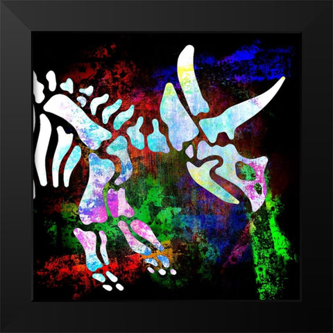 Dino Bones 04 Black Modern Wood Framed Art Print by LightBoxJournal