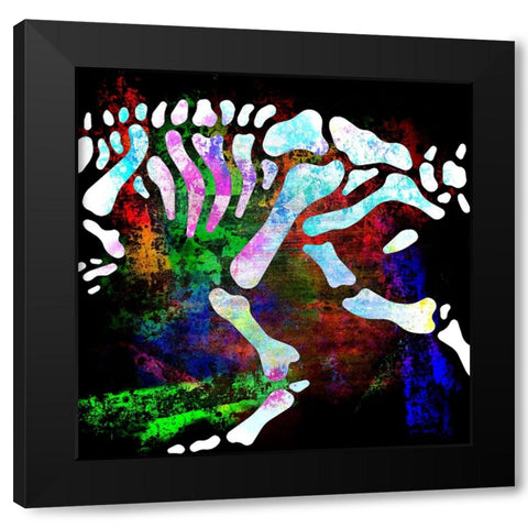 Dino Bones T-Rex series 2 Black Modern Wood Framed Art Print by LightBoxJournal