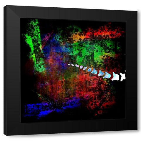 Dino Bones Trieratops series 00 Black Modern Wood Framed Art Print by LightBoxJournal