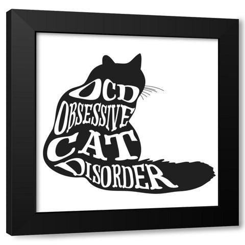 RescueCat 03 Black Modern Wood Framed Art Print by LightBoxJournal