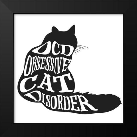 RescueCat 03 Black Modern Wood Framed Art Print by LightBoxJournal