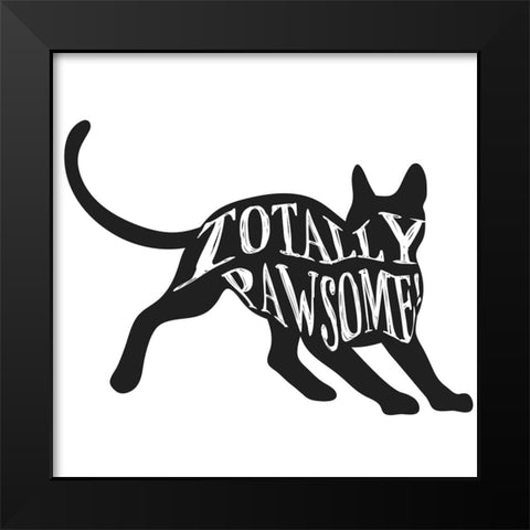 RescueCat 04 Black Modern Wood Framed Art Print by LightBoxJournal