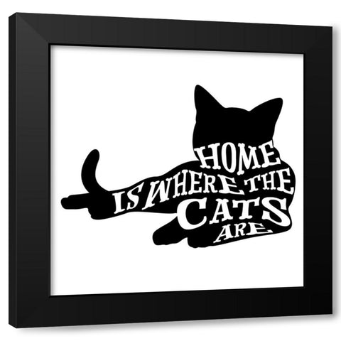 RescueCat 06 Black Modern Wood Framed Art Print by LightBoxJournal