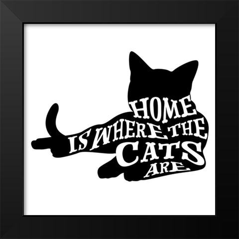 RescueCat 06 Black Modern Wood Framed Art Print by LightBoxJournal